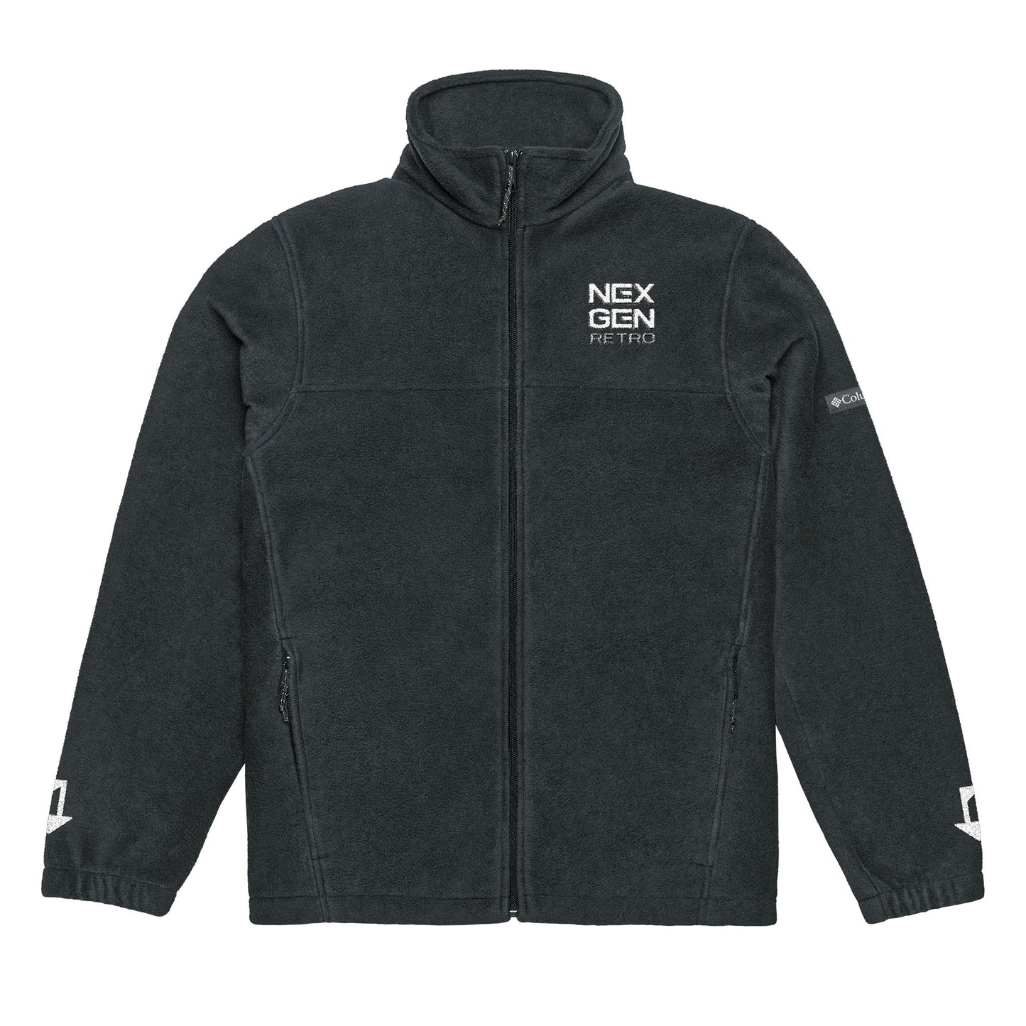 NEXGEN RETRO Signature Columbia Fleece Jacket – White Embroidered