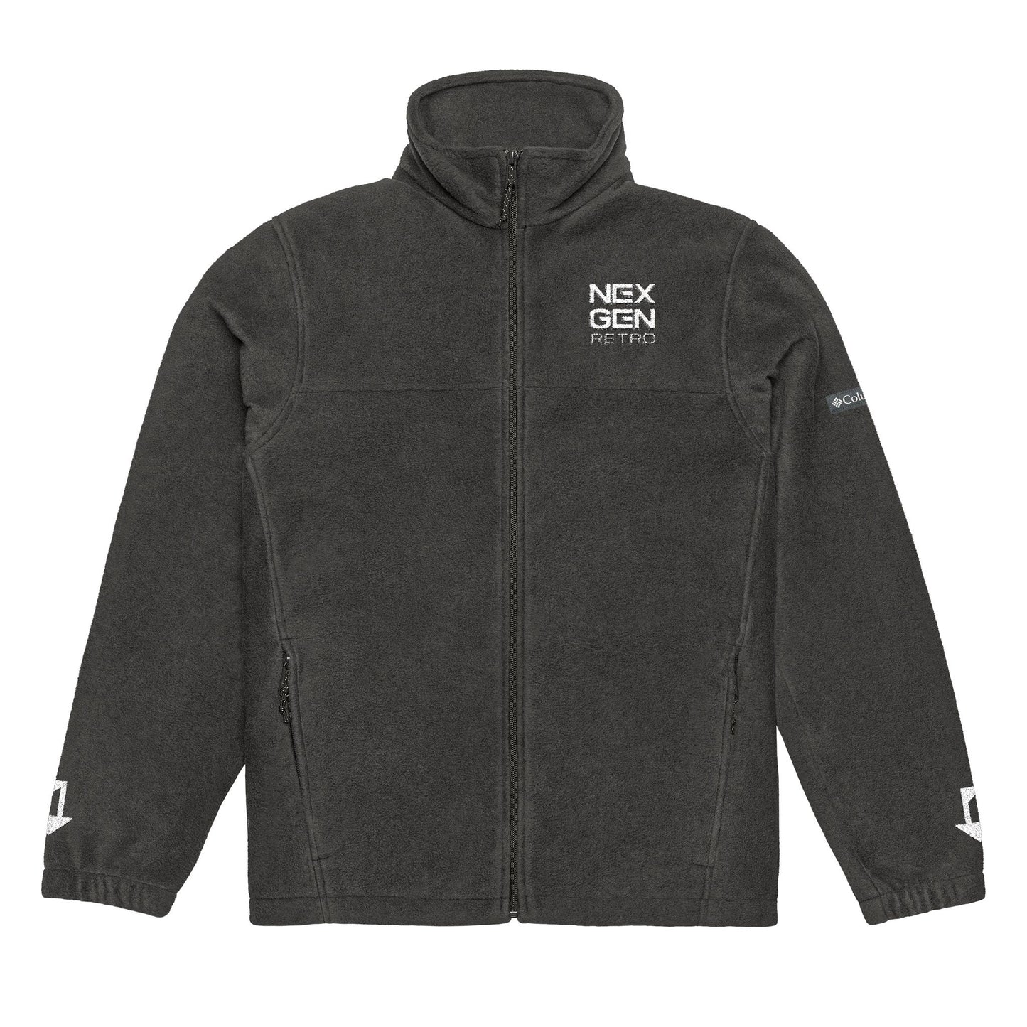 NEXGEN RETRO Signature Columbia Fleece Jacket – White Embroidered