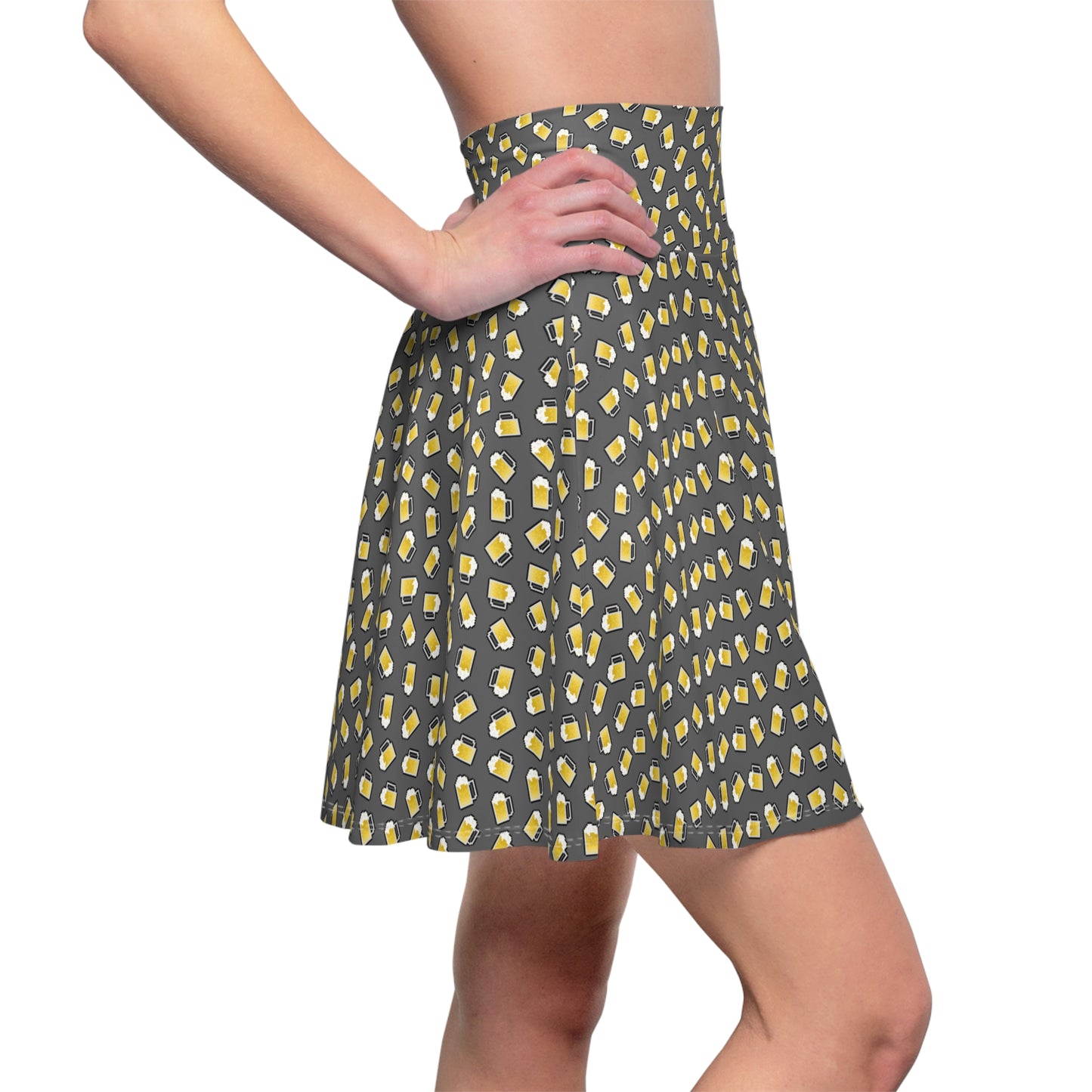 Pixel Pint Skater Skirt – Gray