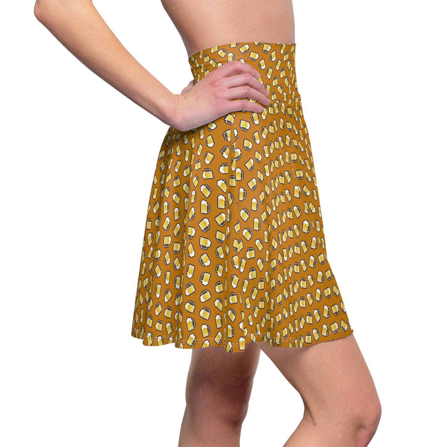 Pixel Pint Skater Skirt – Amber