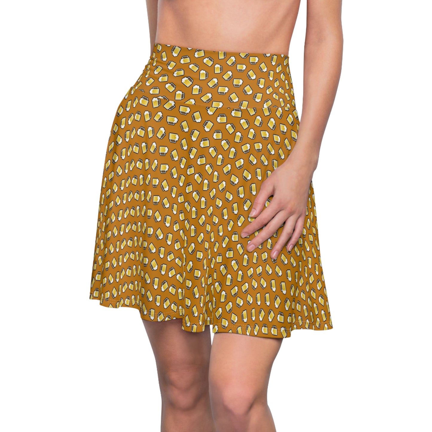 Pixel Pint Skater Skirt – Amber