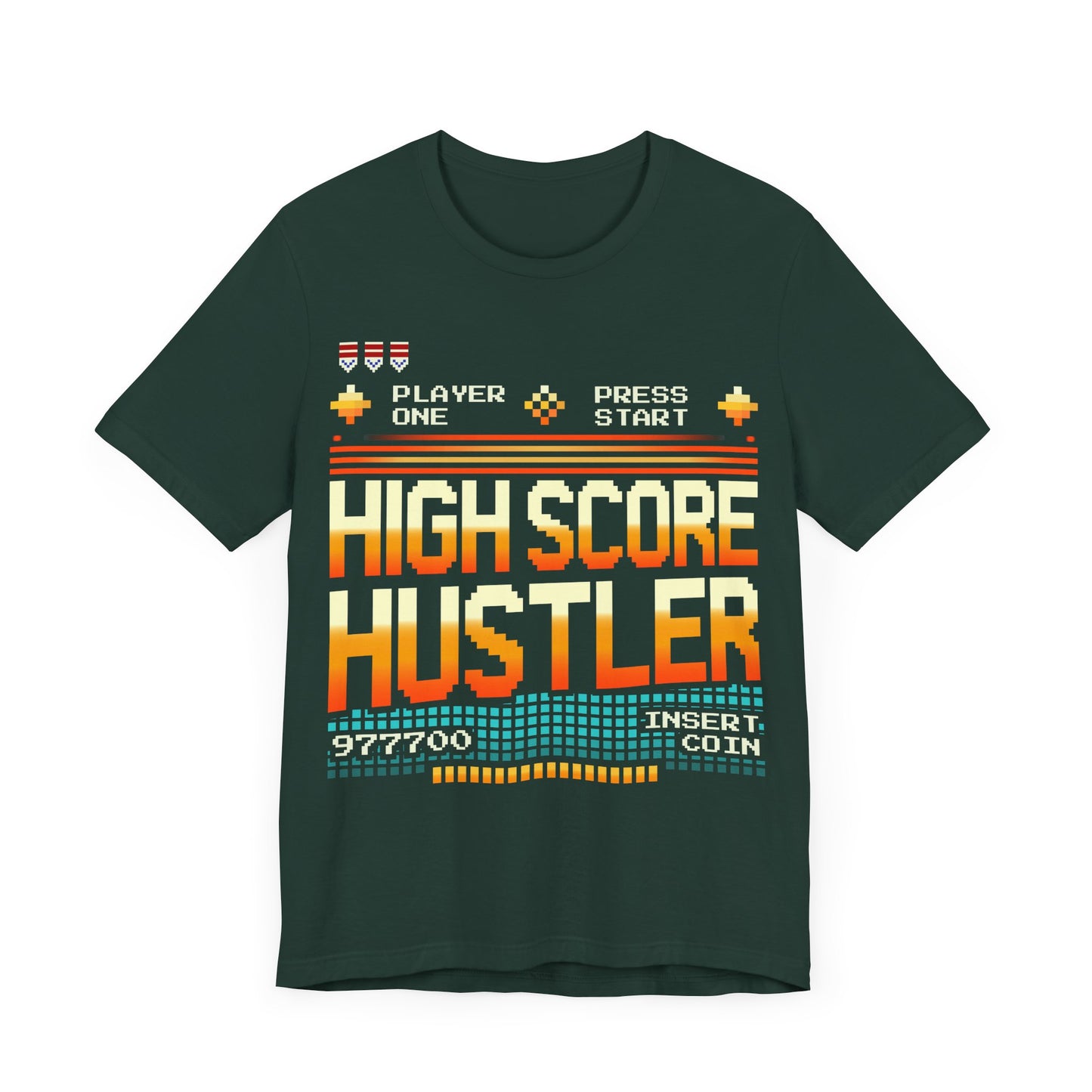 High Score Hustler Retro Arcade Classic Fit T-Shirt