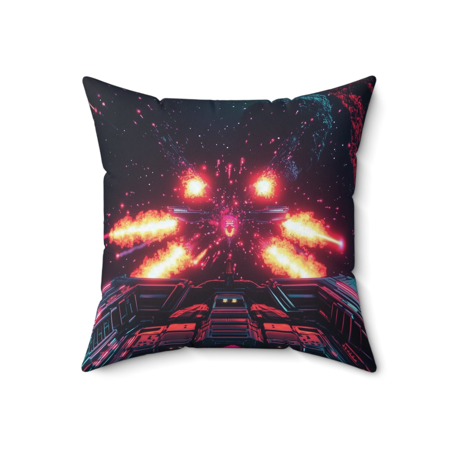 Space Combat Retro Arcade Pillow