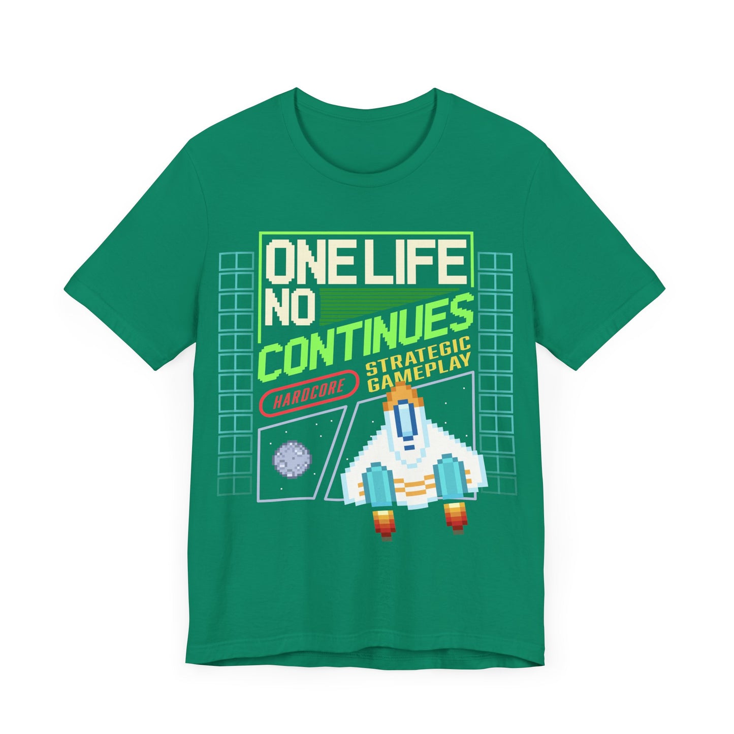 One Life No Continues Retro Arcade Classic Fit T-Shirt