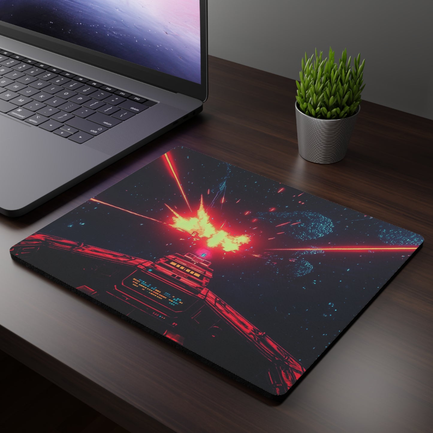 Starship Blast Retro Arcade Mouse Pad