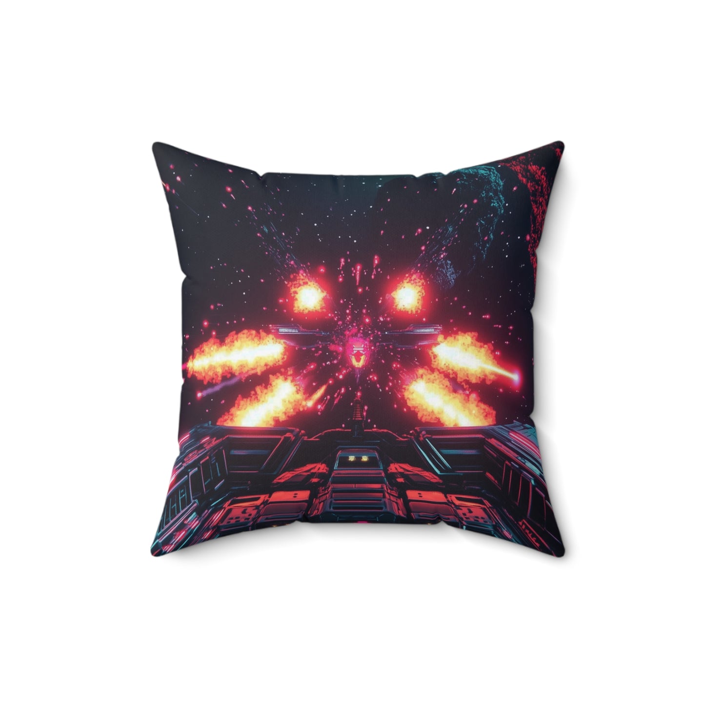 Space Combat Retro Arcade Pillow